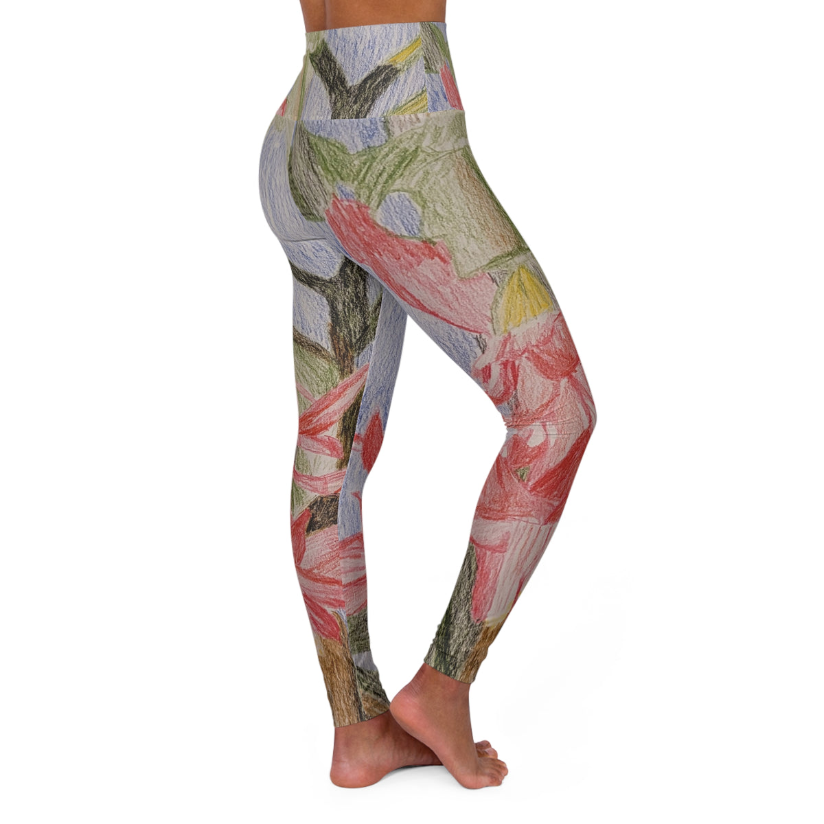 Christmas Cactus - High Waisted Yoga Leggings (AOP)