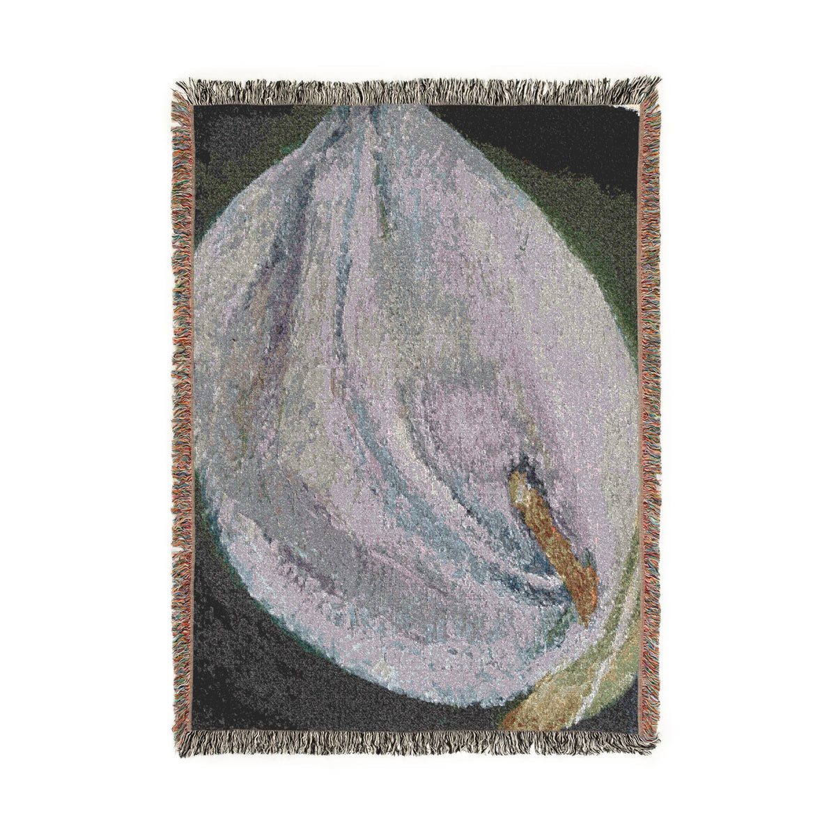 Moonlit lilly Abstract Woven Blanket | Original Art Throw