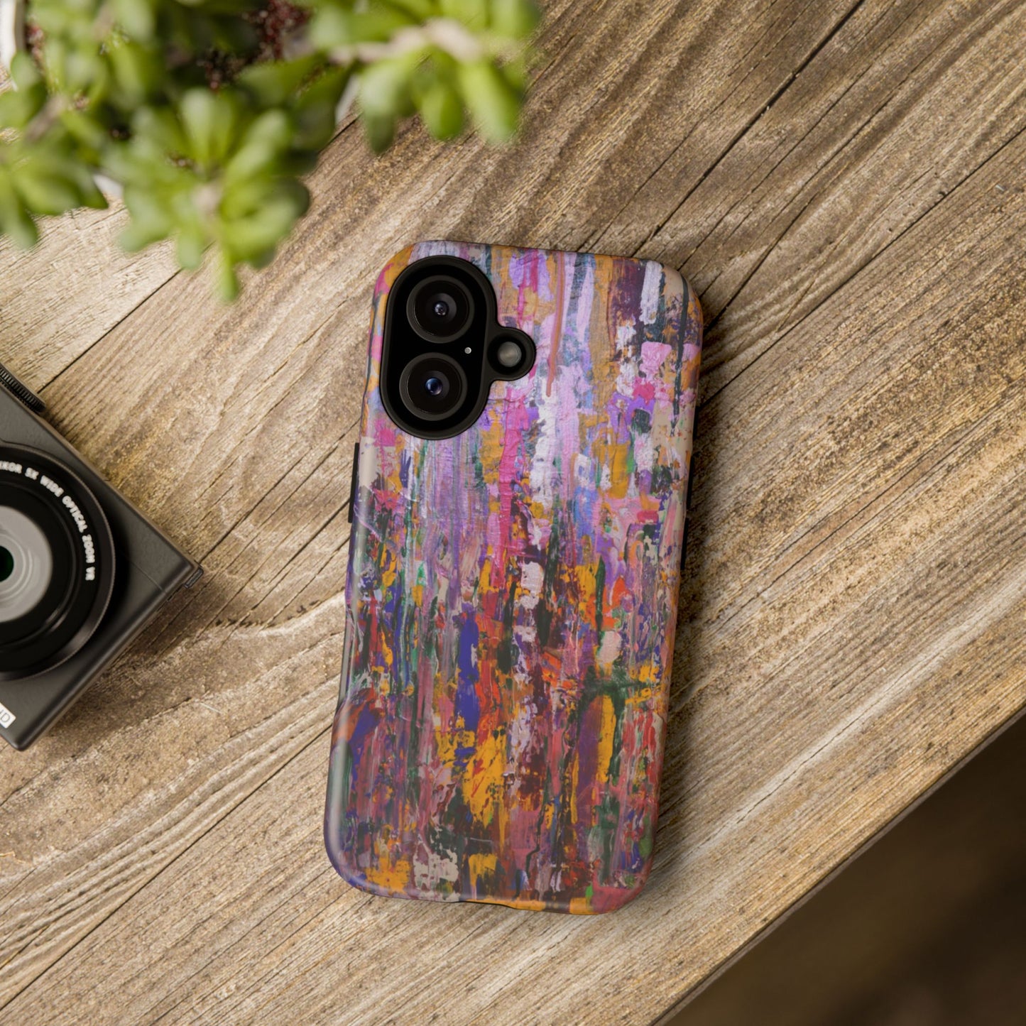 Hidden Garden Original Abstract Painting Phone Case — Colorful Art for iPhone, Samsung & Pixel
