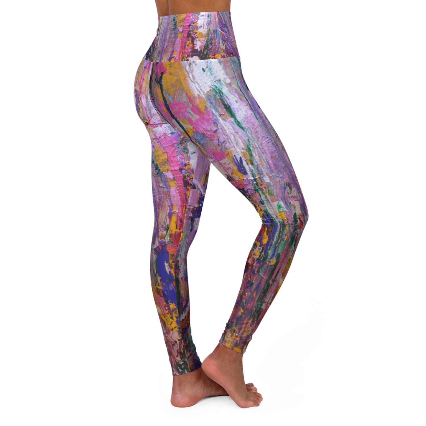 Hidden Garden - Original Art High Waisted Yoga Leggings (AOP)