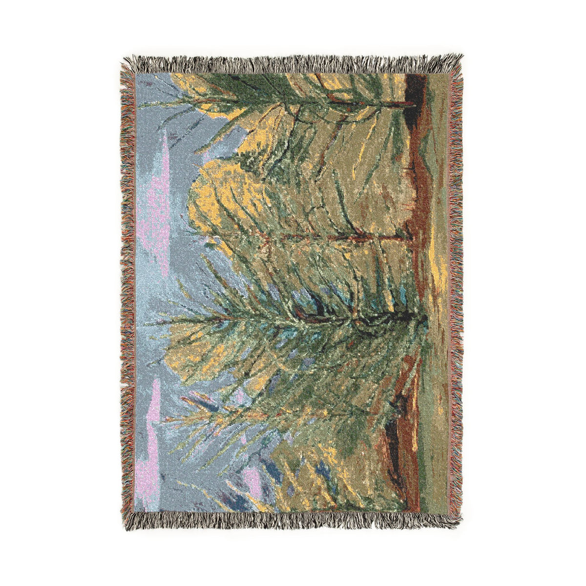 Pine Watch Ridge — Woven Cotton Throw Blanket