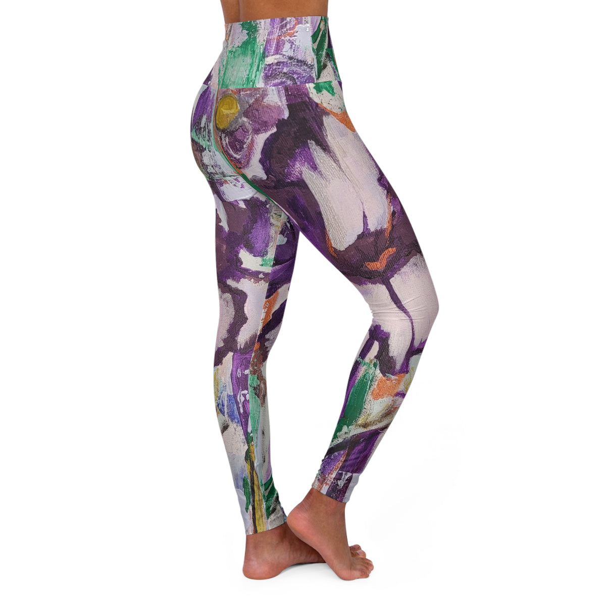 Iris- Original Art High Waisted Yoga Leggings (AOP)
