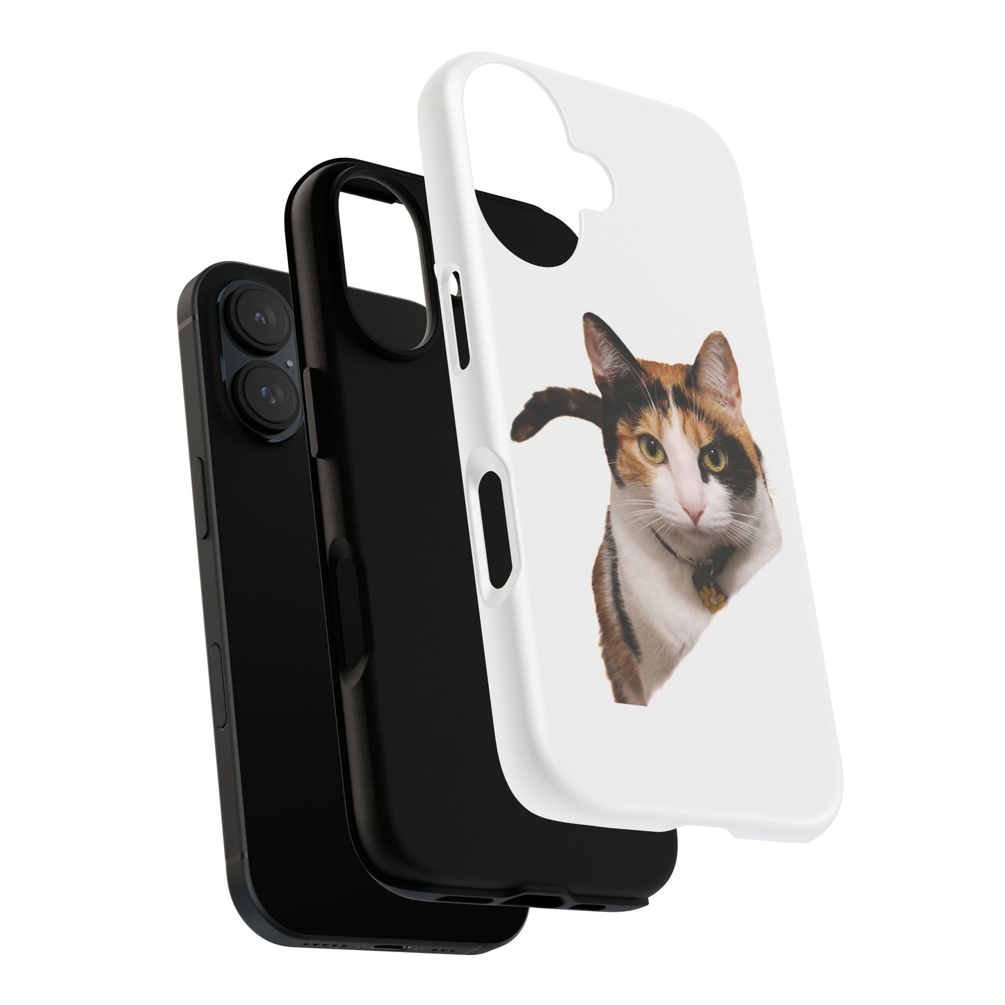 Calico Cat Photo Phone Case — Peek-a-Boo Pet Design for iPhone, Samsung & Pixel