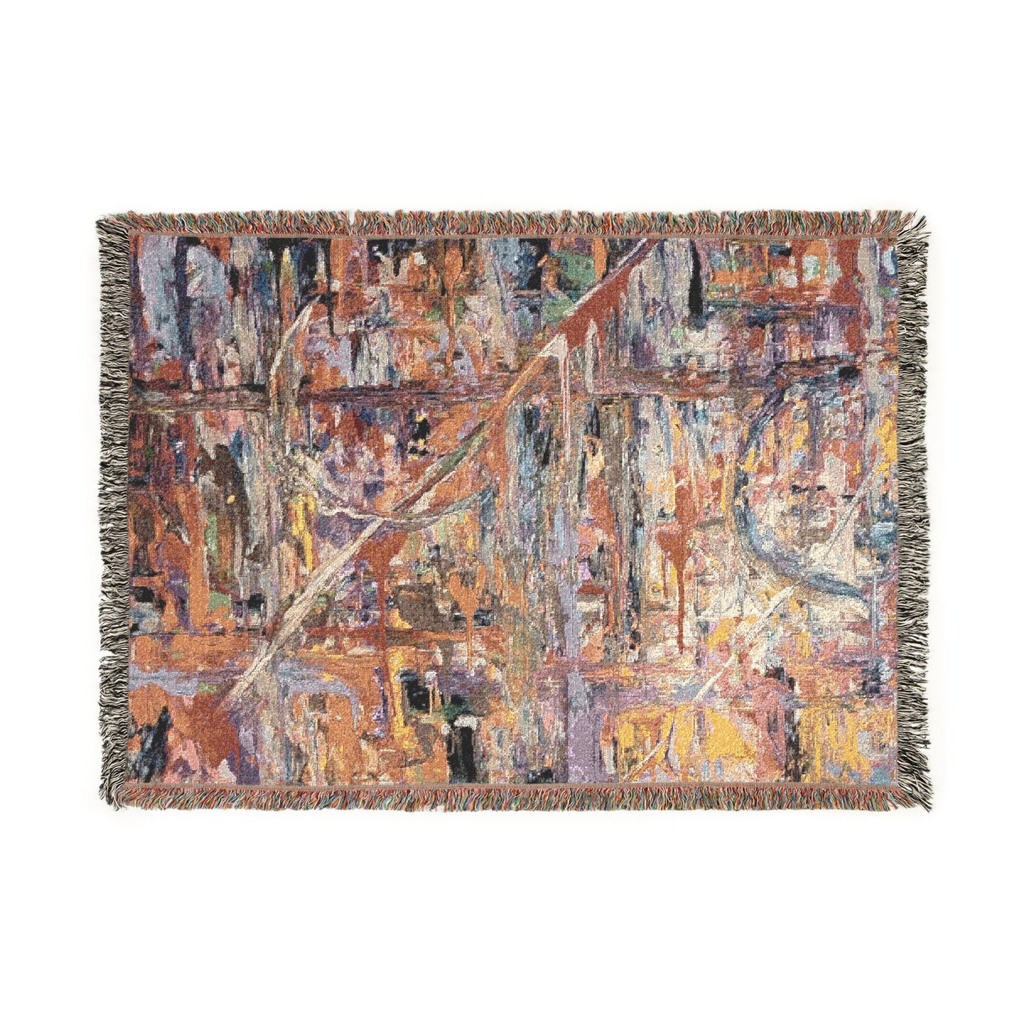 Organized Emotion — Abstract Expressionist Woven Blanket