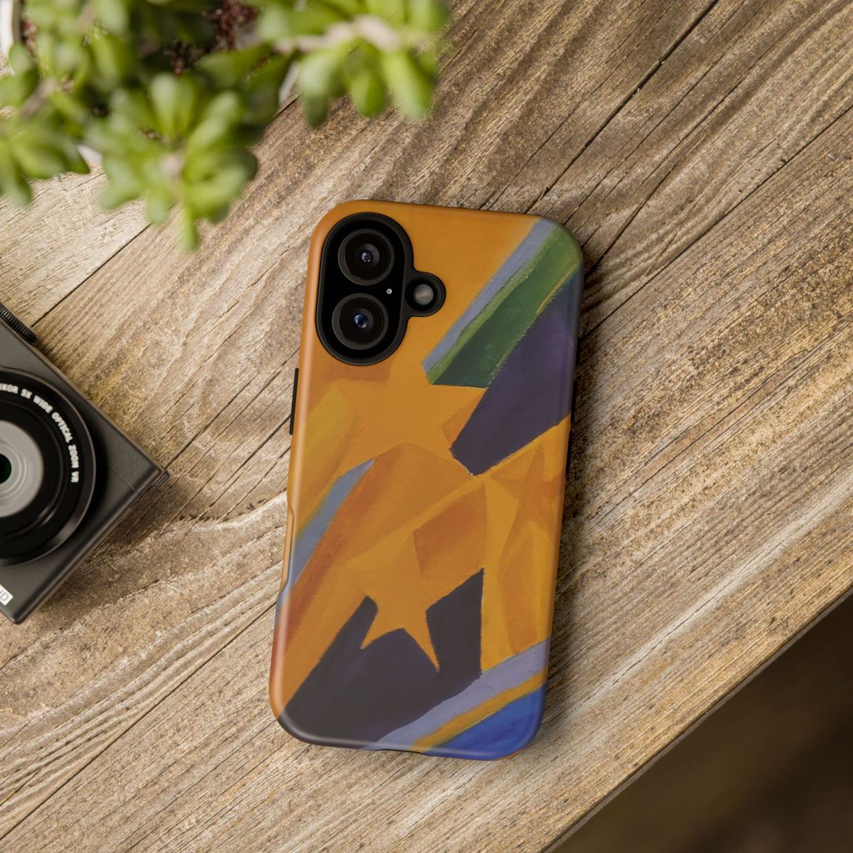 Geometric Abstract Painting Phone Case — Original Art for iPhone, Samsung & Pixel