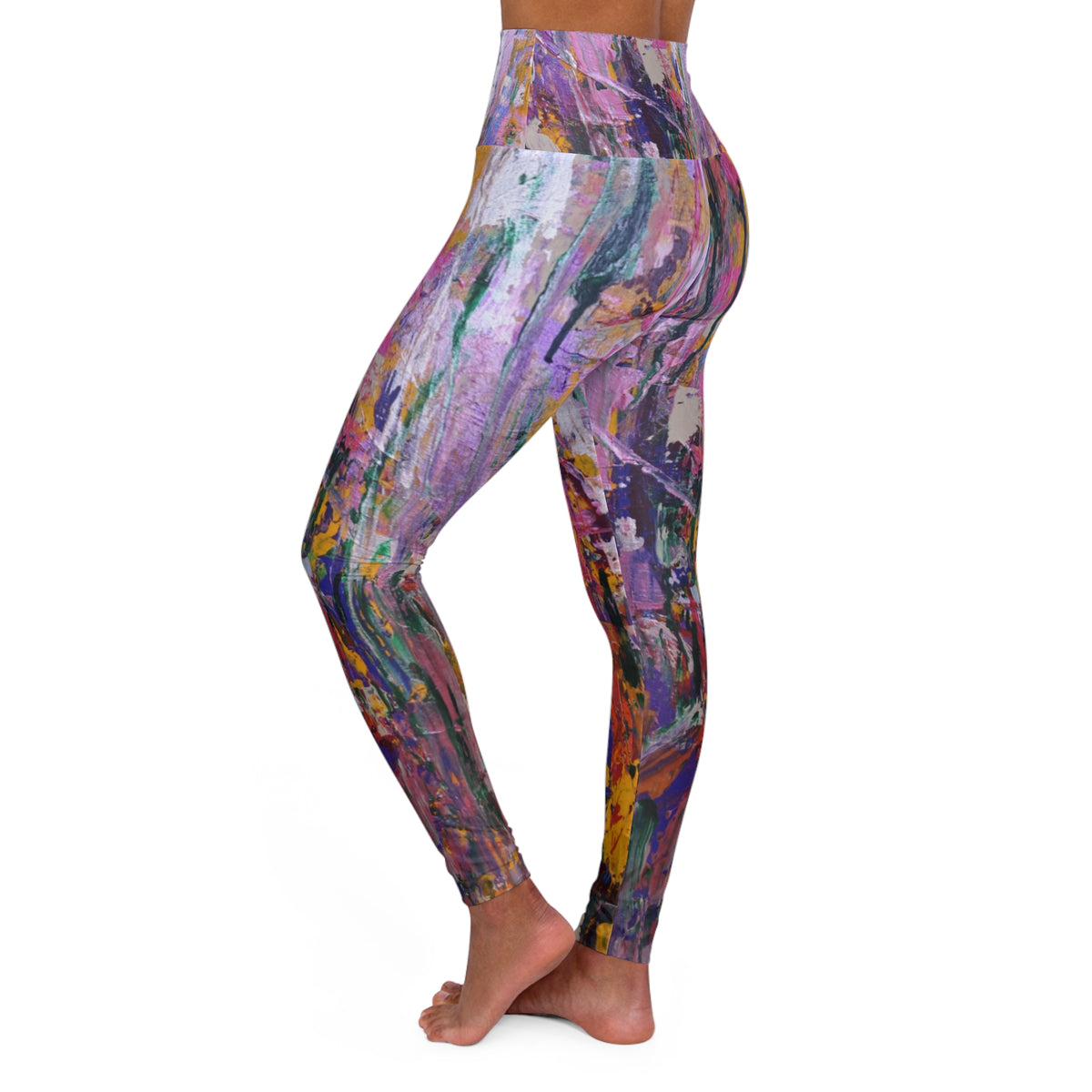 Hidden Garden - Original Art High Waisted Yoga Leggings (AOP)