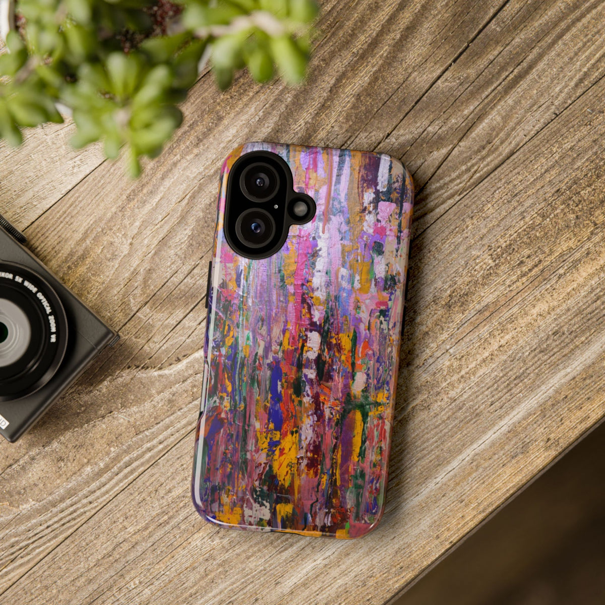 Hidden Garden Original Abstract Painting Phone Case — Colorful Art for iPhone, Samsung & Pixel