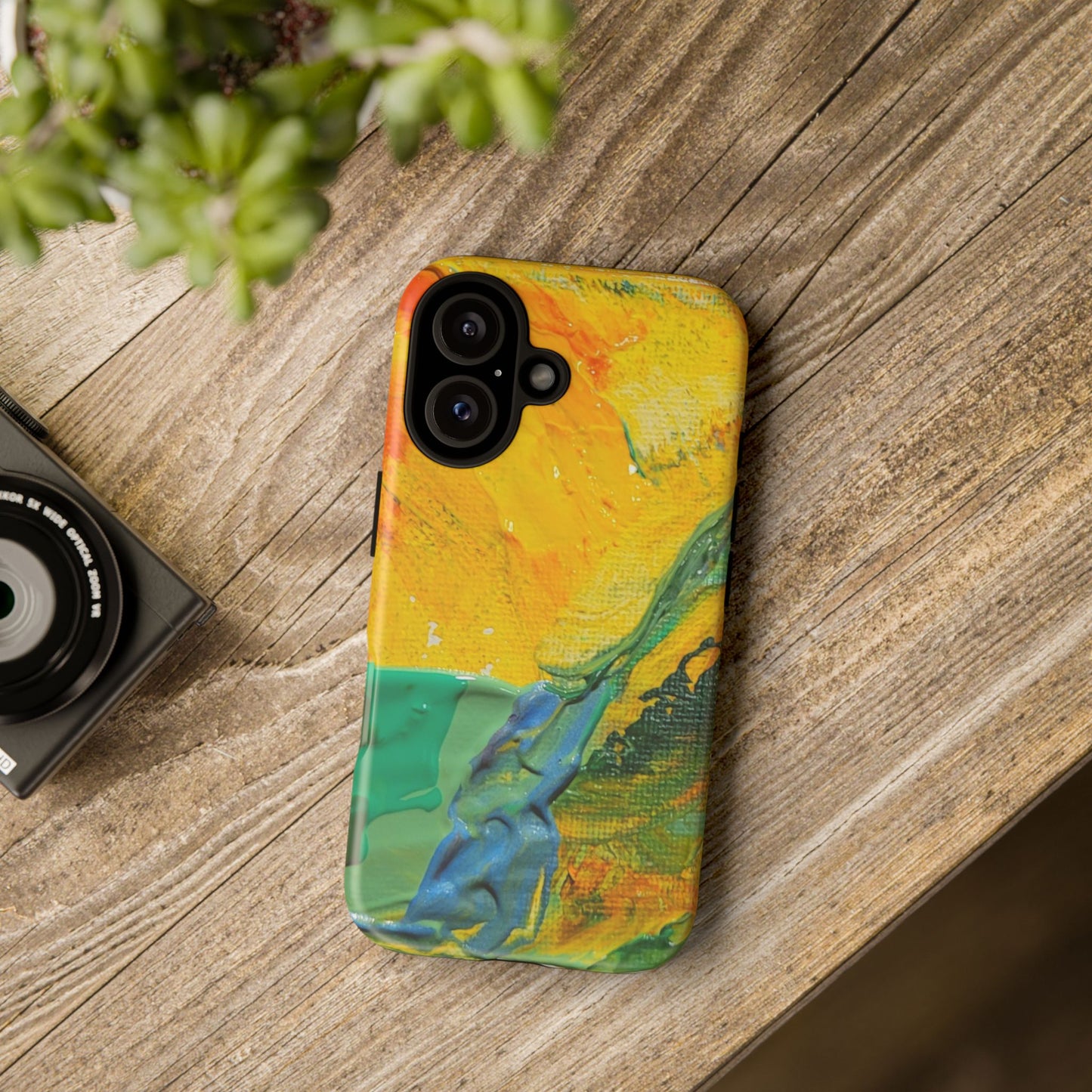 Sunrise Abstract Painting Phone Case — Original Art for iPhone, Samsung & Pixel