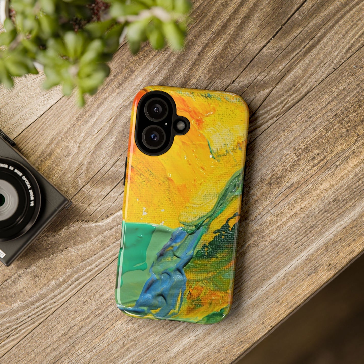 Sunrise Abstract Painting Phone Case — Original Art for iPhone, Samsung & Pixel