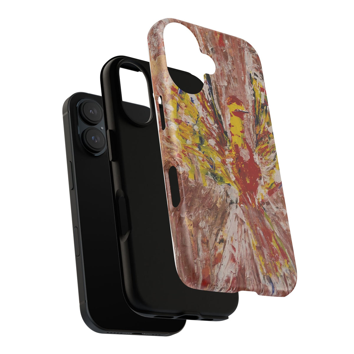 Hummingbird Original Abstract Painting Phone Case — Bird Art for iPhone, Samsung & Pixel