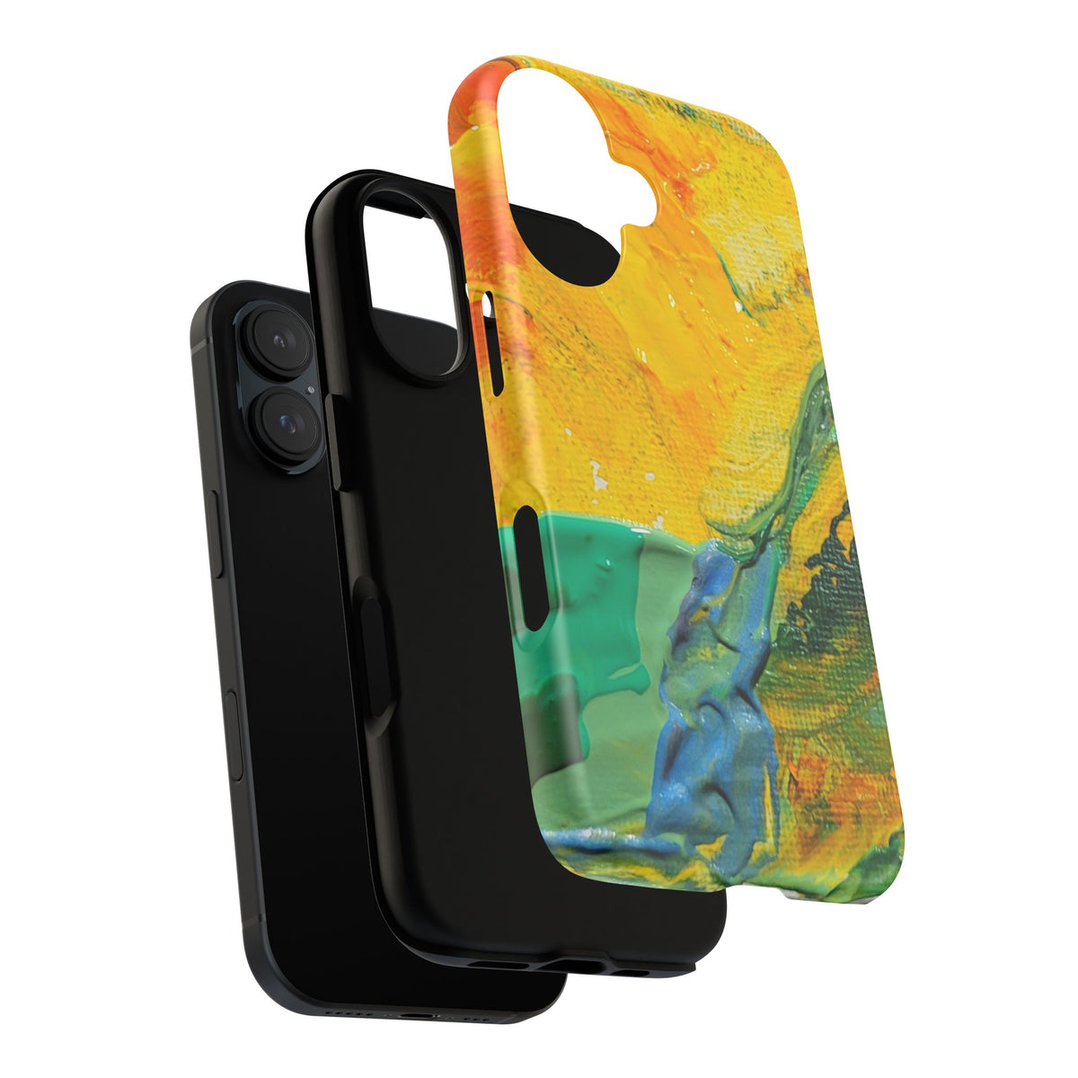 Sunrise Abstract Painting Phone Case — Original Art for iPhone, Samsung & Pixel