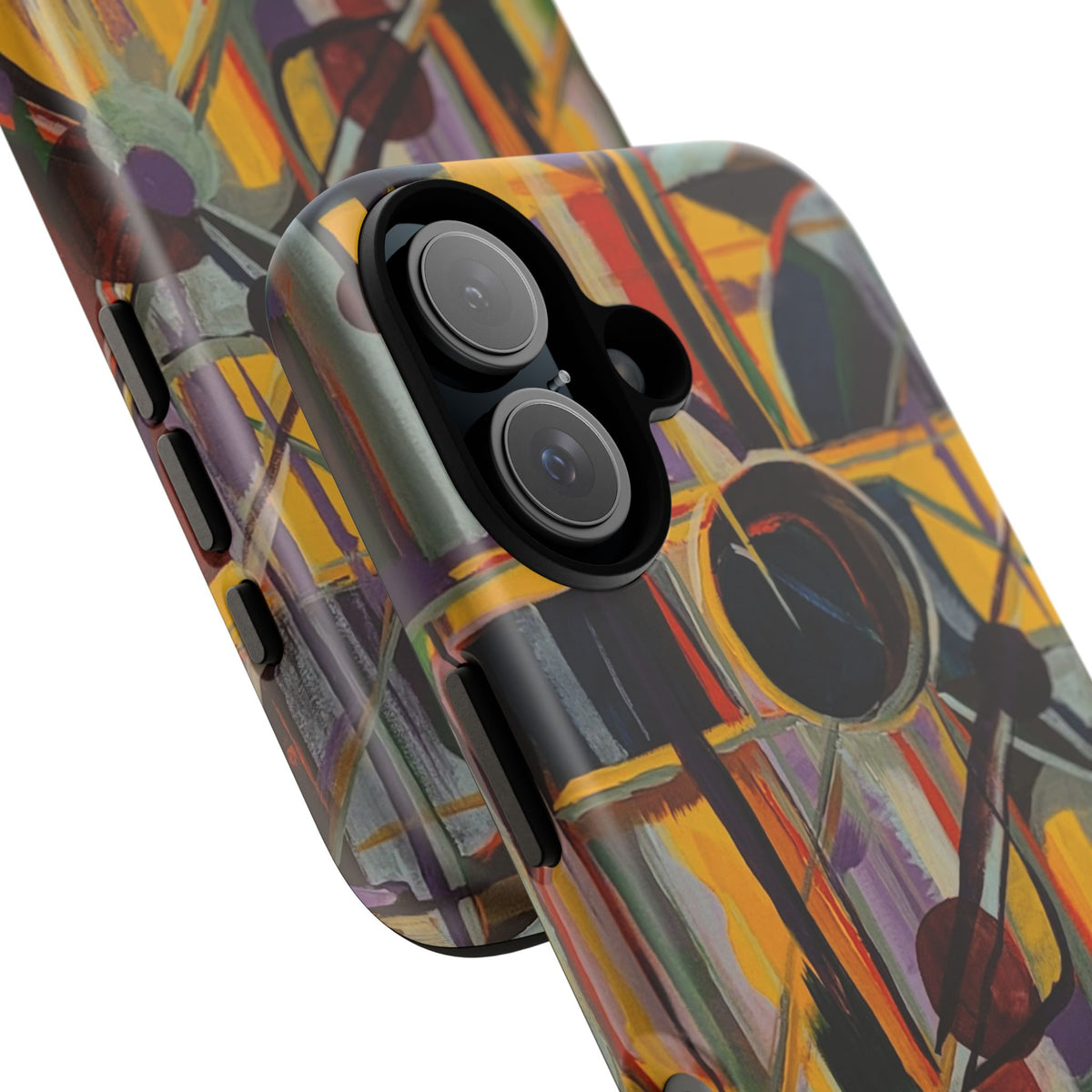 Two Shadows Cubist Painting Phone Case — Original Art for iPhone, Samsung & Pixel