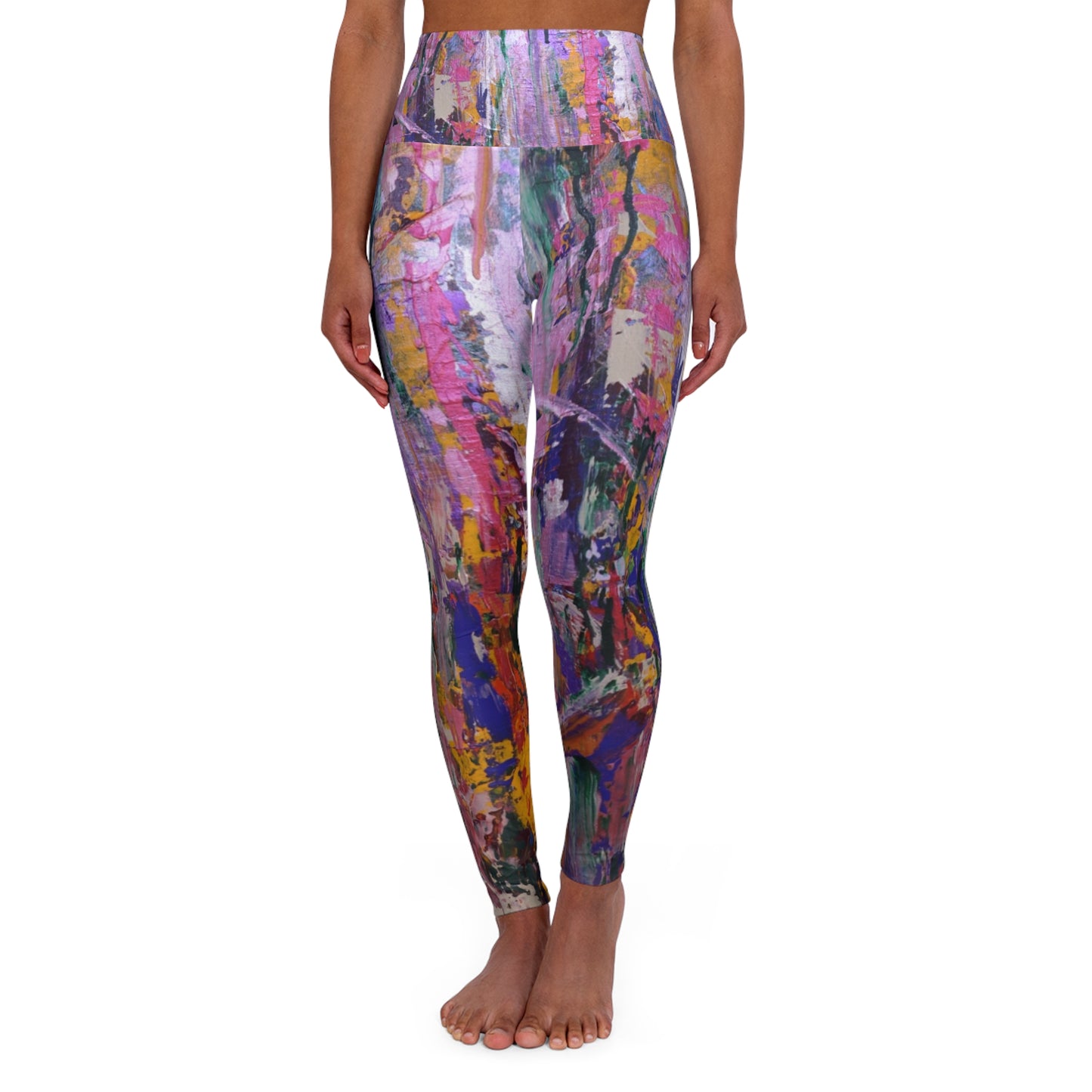 Hidden Garden - Original Art High Waisted Yoga Leggings (AOP)