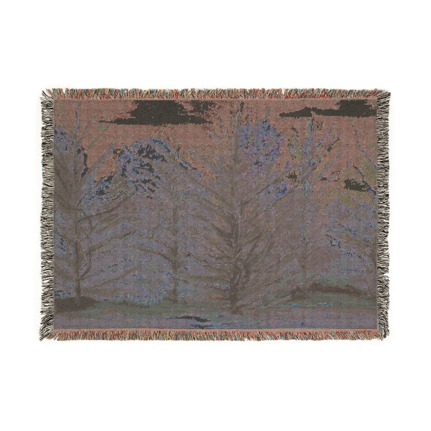 Pine Watch Ridge — Woven Cotton Throw Blanket