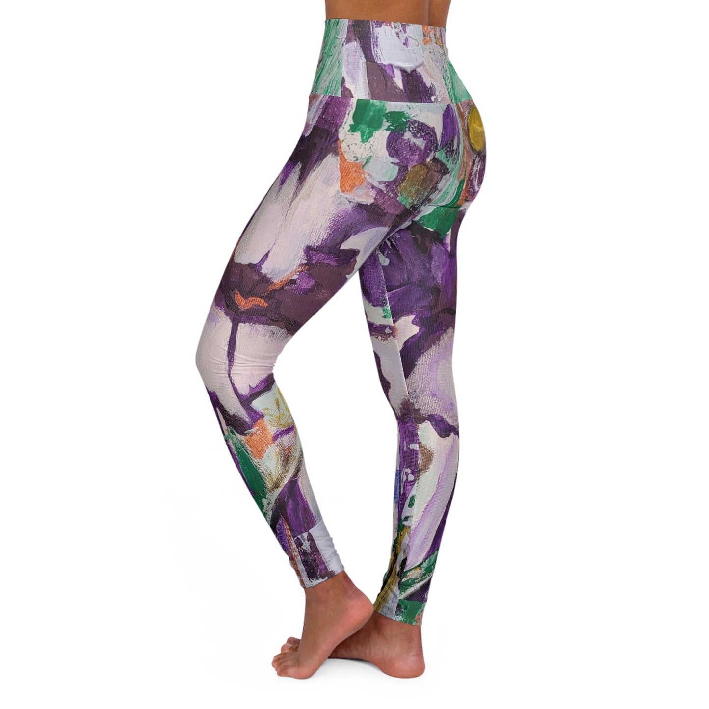 Iris- Original Art High Waisted Yoga Leggings (AOP)