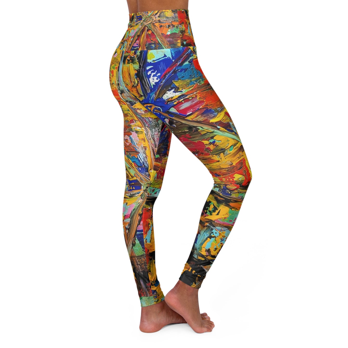 Ascending Star - High Waisted Yoga Leggings (AOP)
