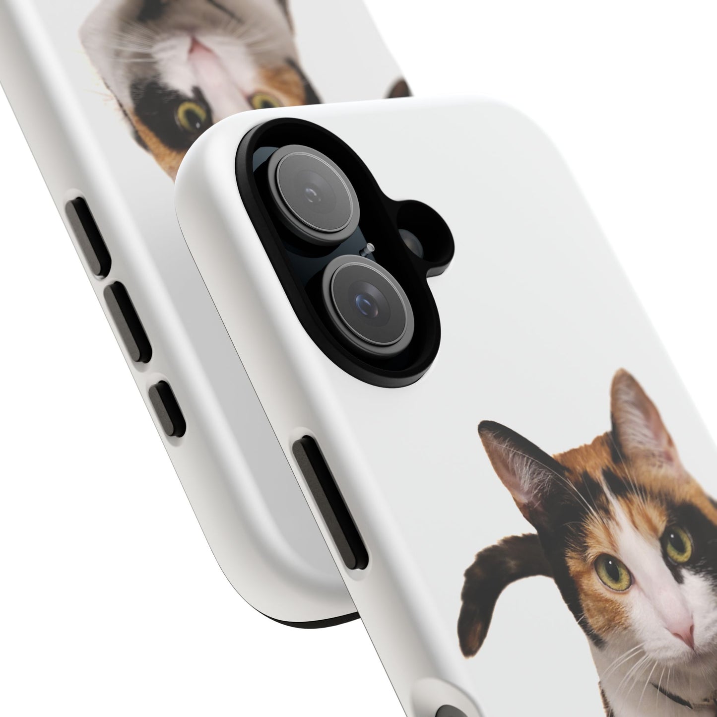 Calico Cat Photo Phone Case — Peek-a-Boo Pet Design for iPhone, Samsung & Pixel