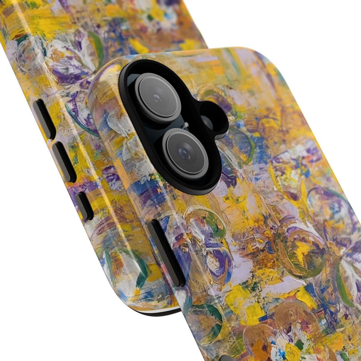Pansies Original Abstract Painting Phone Case — Floral Art for iPhone, Samsung & Pixel