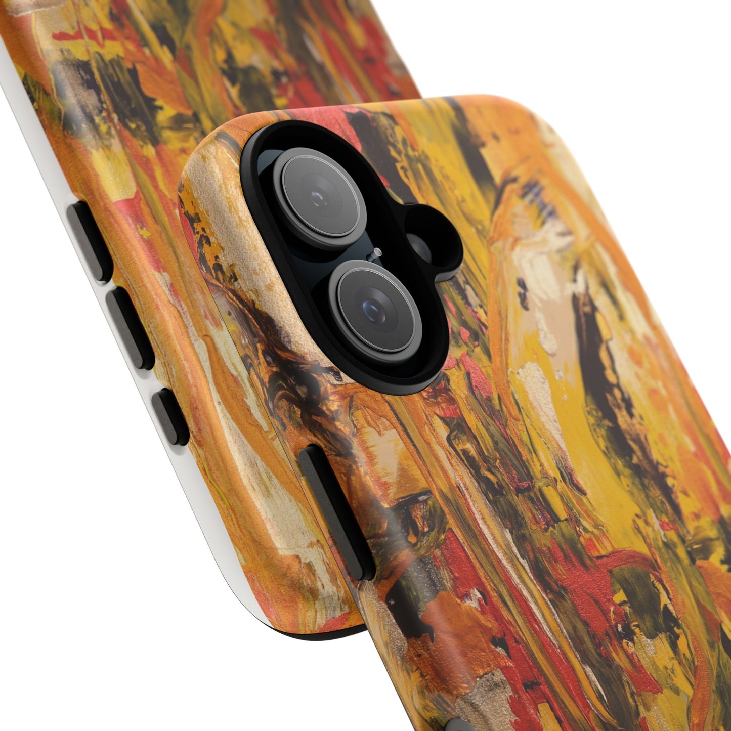 Gold & Amber Abstract Painting Phone Case — Original Art for iPhone, Samsung & Pixel