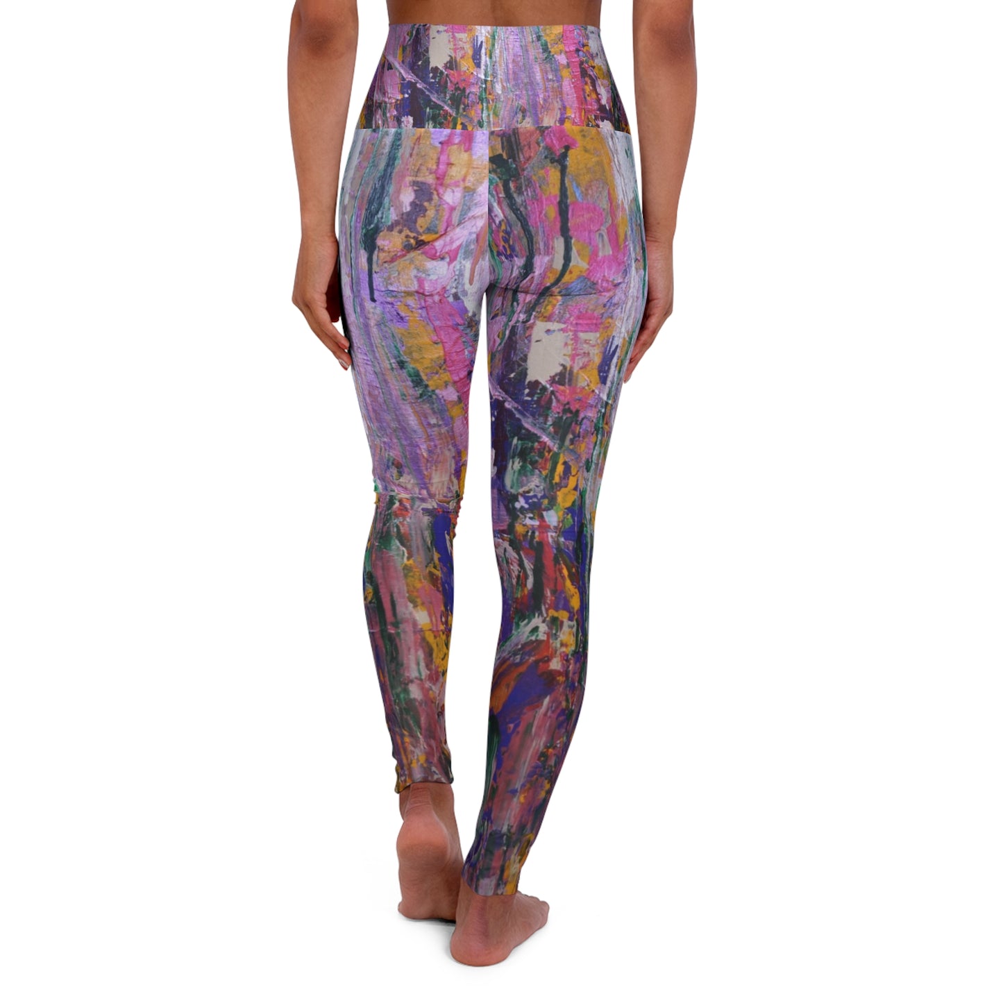 Hidden Garden - Original Art High Waisted Yoga Leggings (AOP)