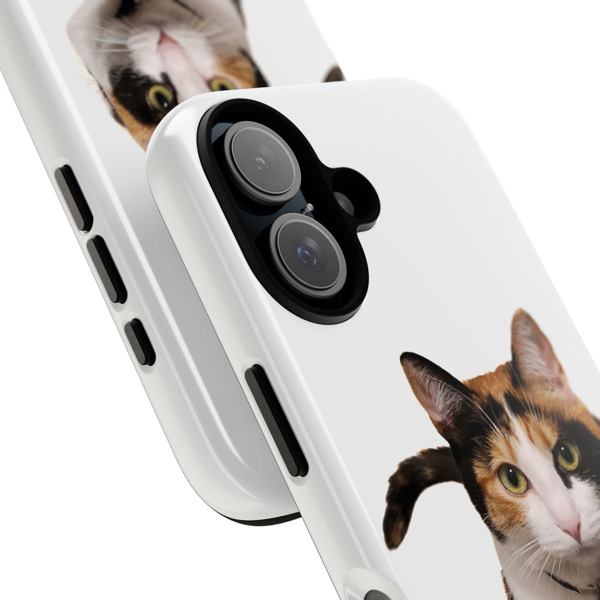 Calico Cat Photo Phone Case — Peek-a-Boo Pet Design for iPhone, Samsung & Pixel