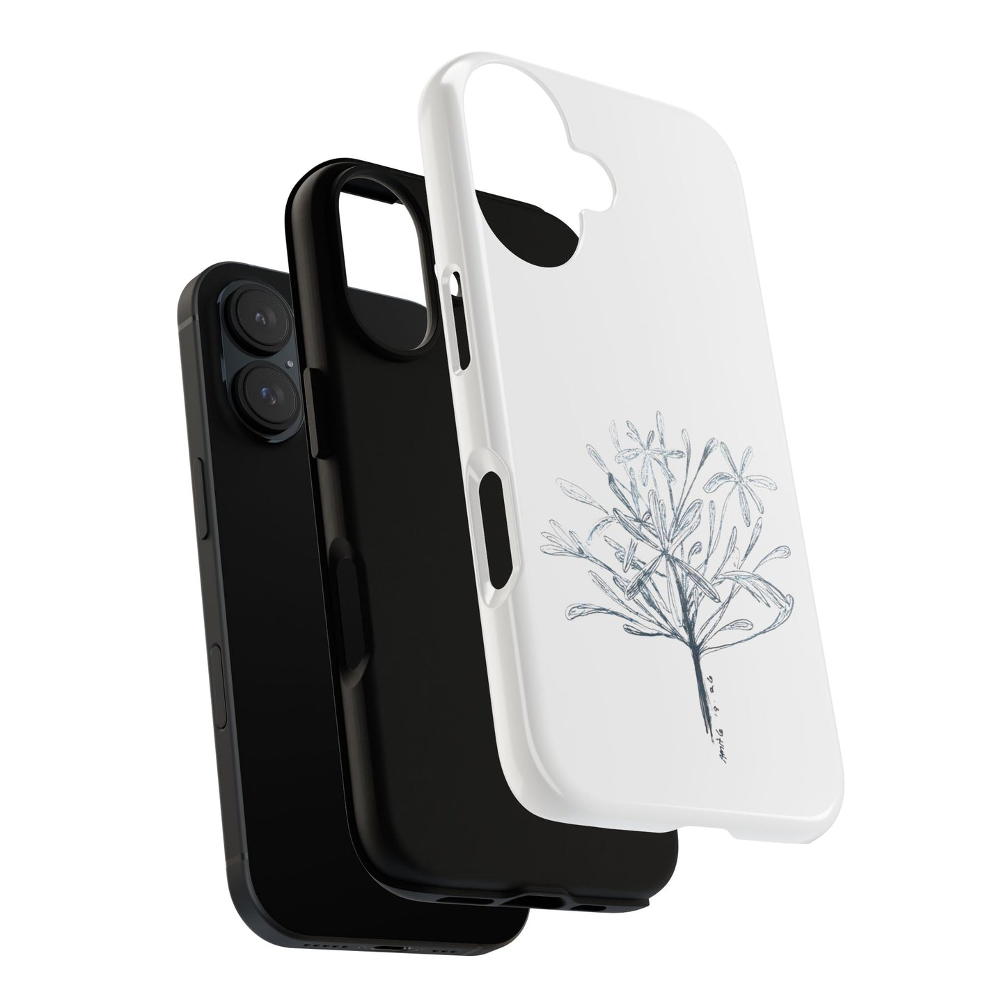 Agapanthus Botanical Line Drawing Phone Case — Minimalist Floral Art for iPhone, Samsung & Pixel