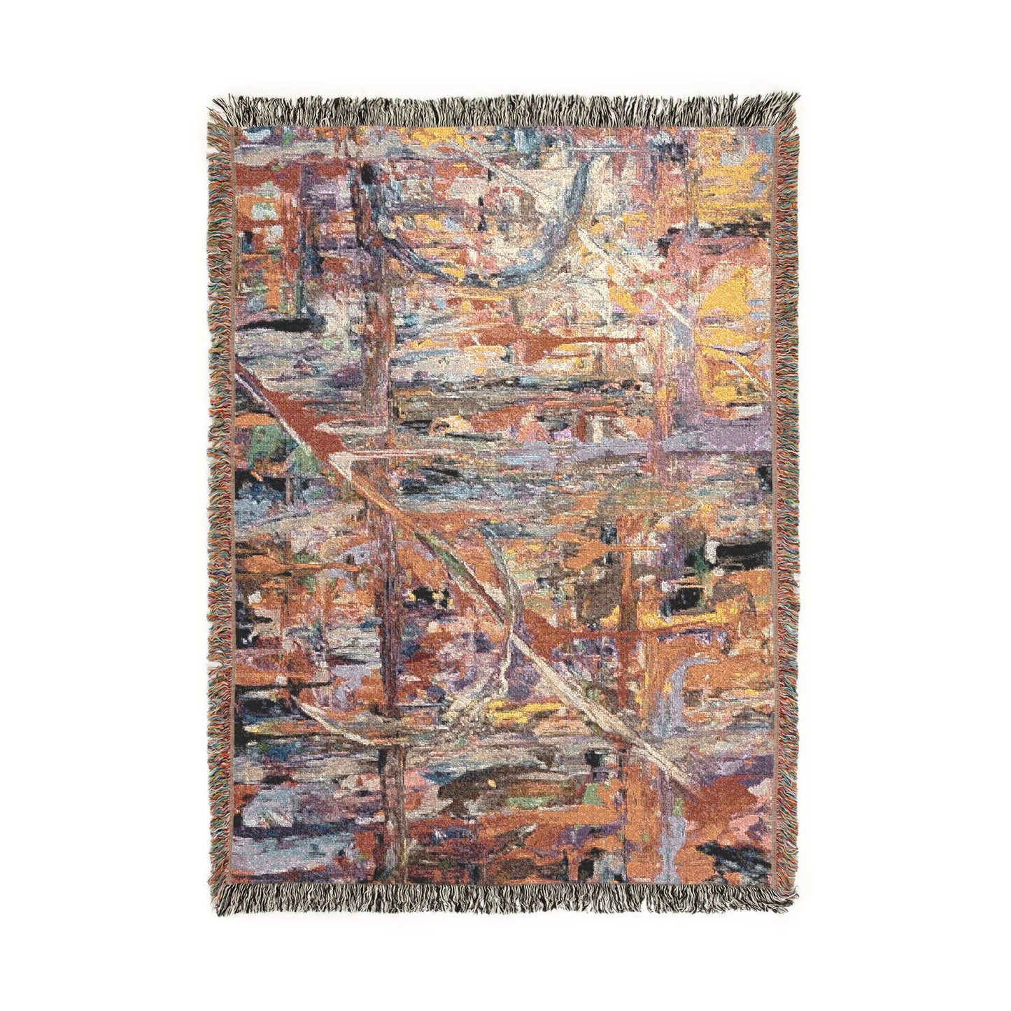 Organized Emotion — Abstract Expressionist Woven Blanket