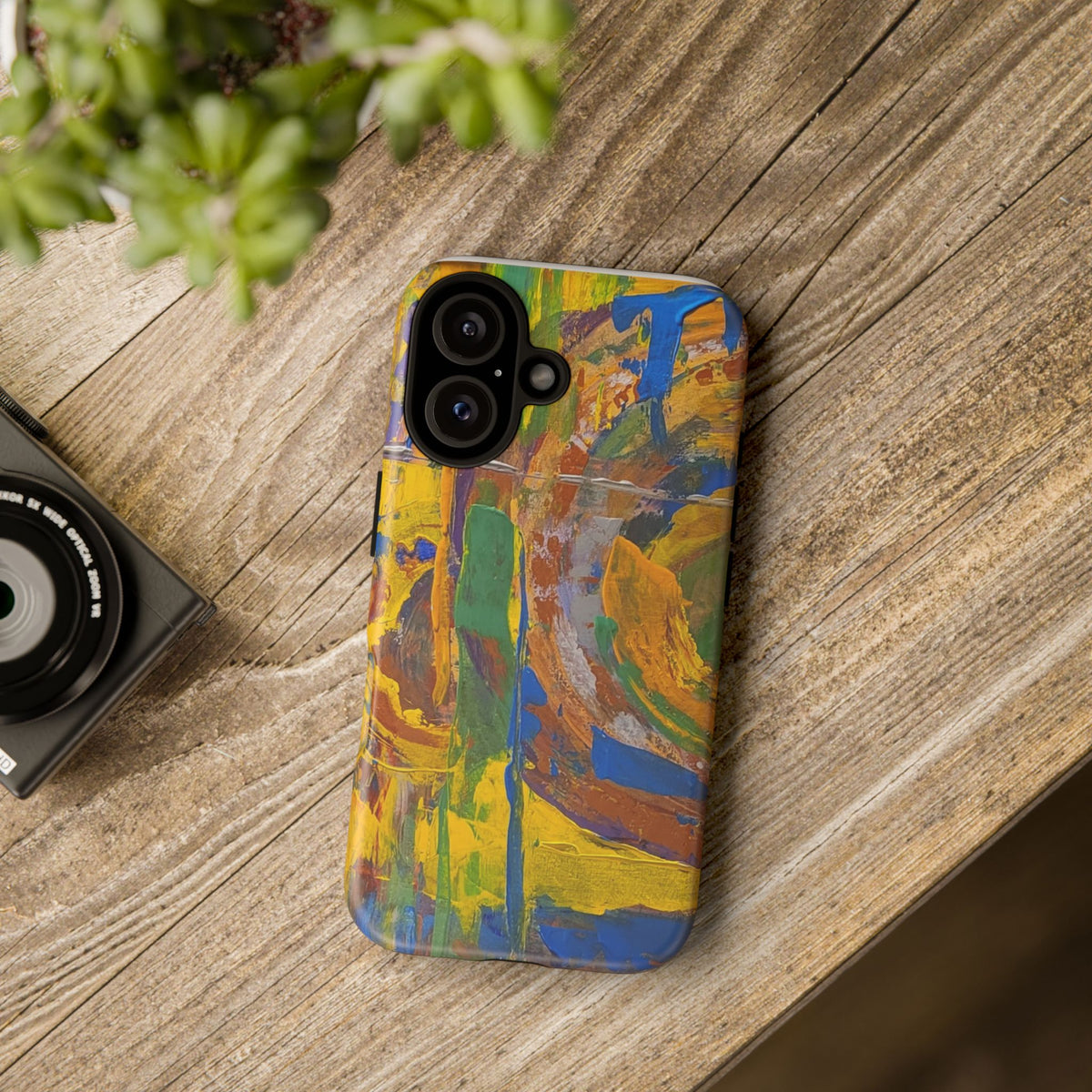 Autumn Abstract Painting Phone Case — Original Art for iPhone, Samsung & Pixel