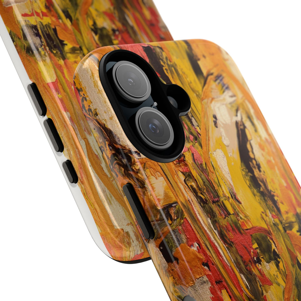 Gold & Amber Abstract Painting Phone Case — Original Art for iPhone, Samsung & Pixel