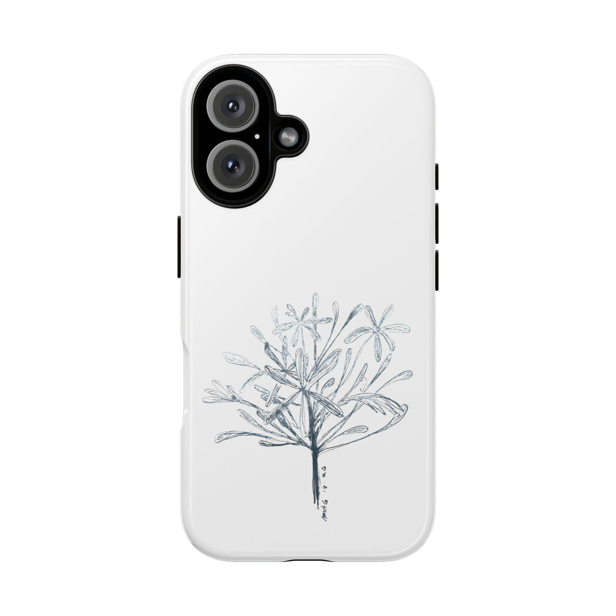 Agapanthus Botanical Line Drawing Phone Case — Minimalist Floral Art for iPhone, Samsung & Pixel
