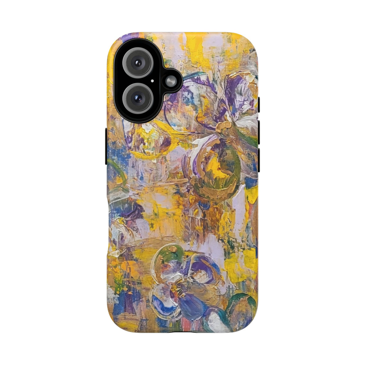 Pansies Lg print Original Abstract Painting Phone Case — Floral Art for iPhone, Samsung & Pixel