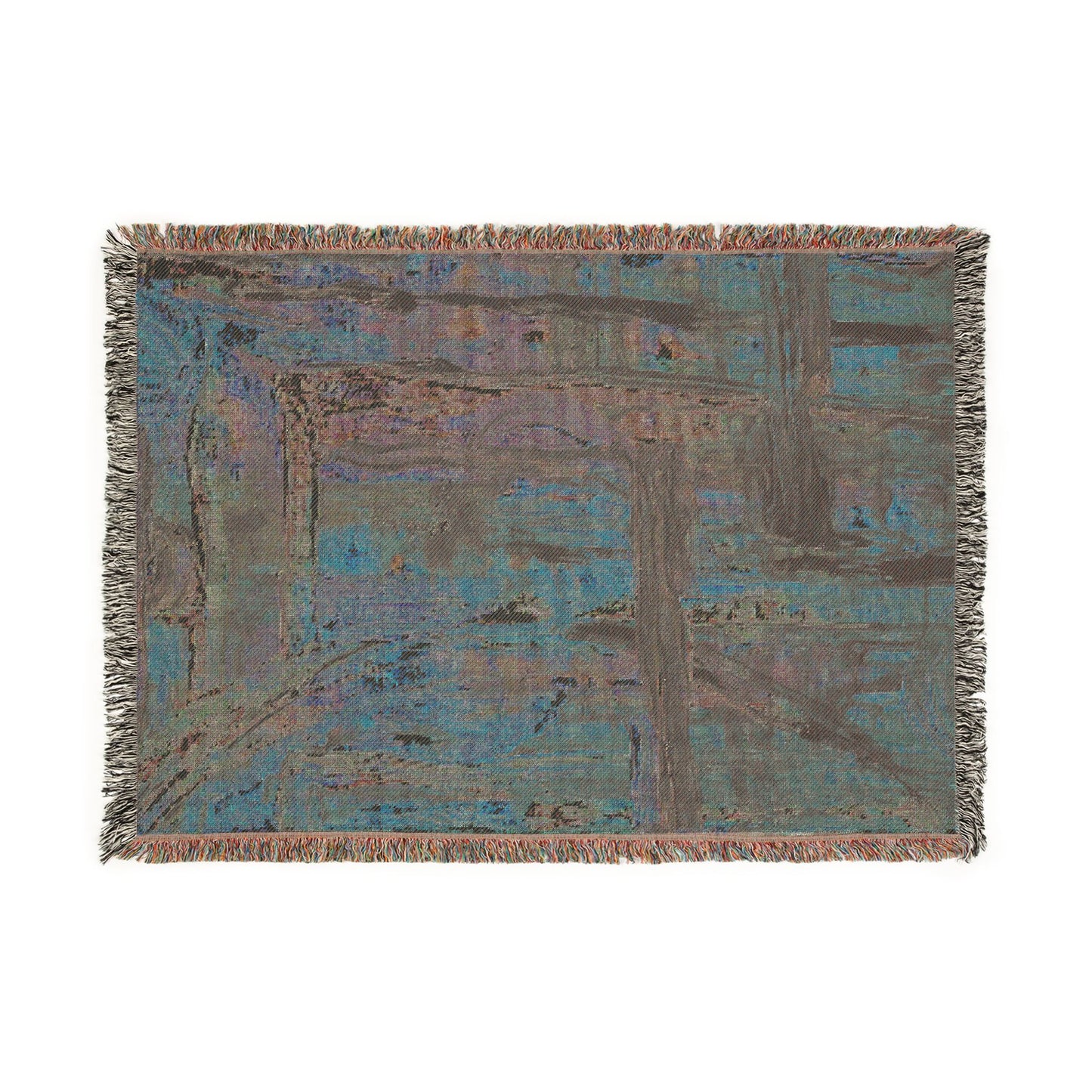 Ember Passage Abstract Woven Blanket | Original Art Throw