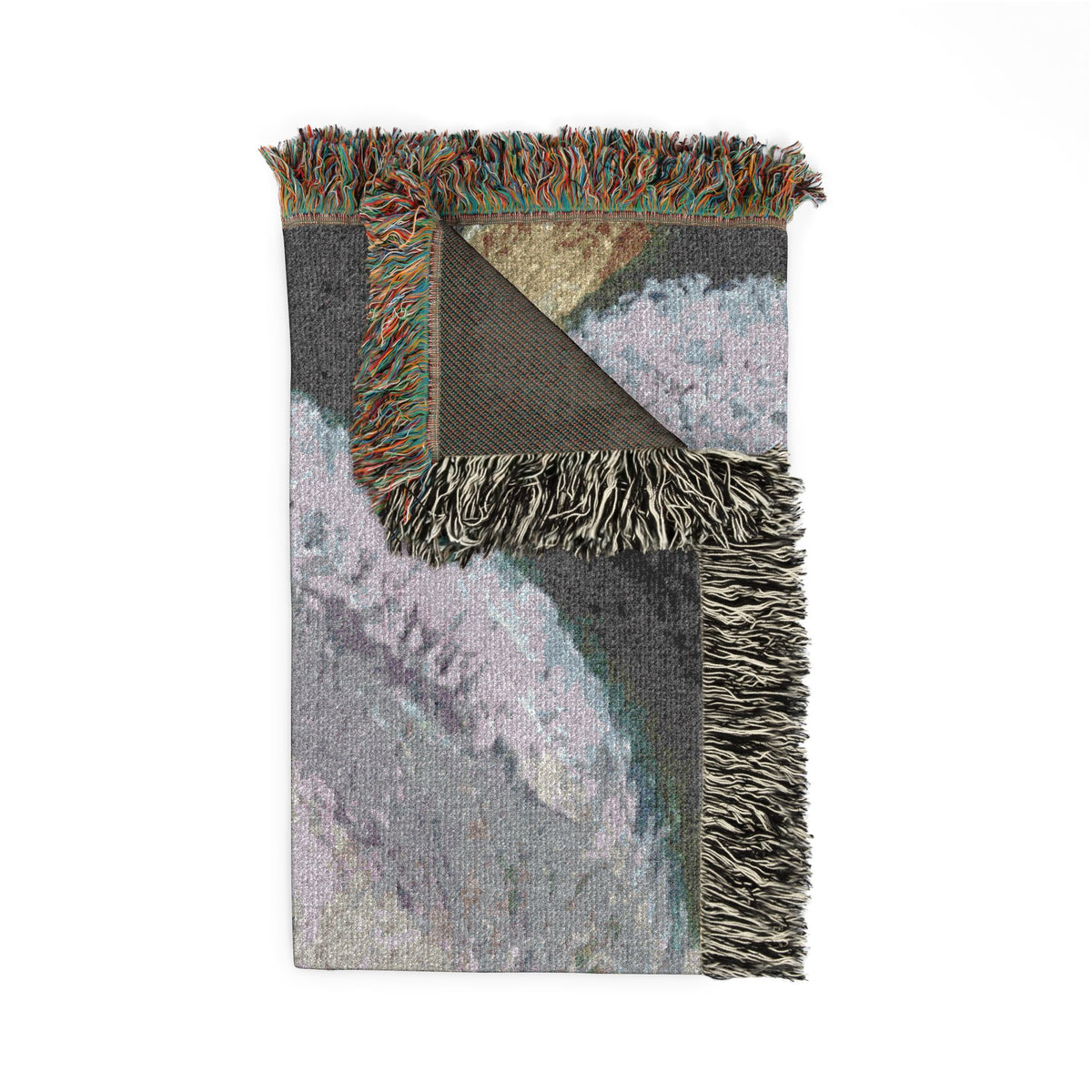 Moonlit lilly Abstract Woven Blanket | Original Art Throw