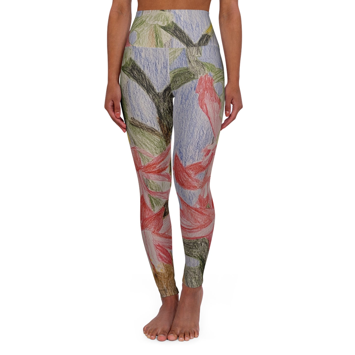 Christmas Cactus - High Waisted Yoga Leggings (AOP)