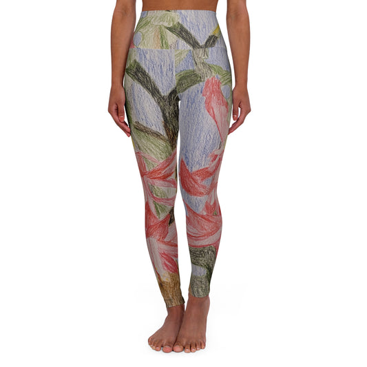 Christmas Cactus - High Waisted Yoga Leggings (AOP)
