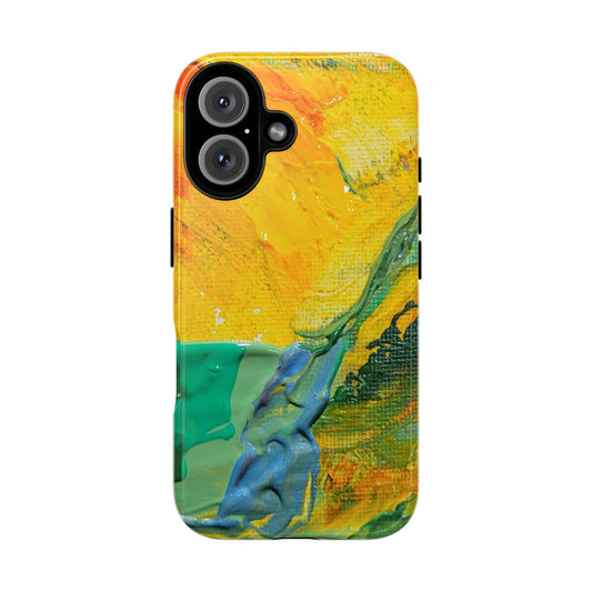 Sunrise Abstract Painting Phone Case — Original Art for iPhone, Samsung & Pixel