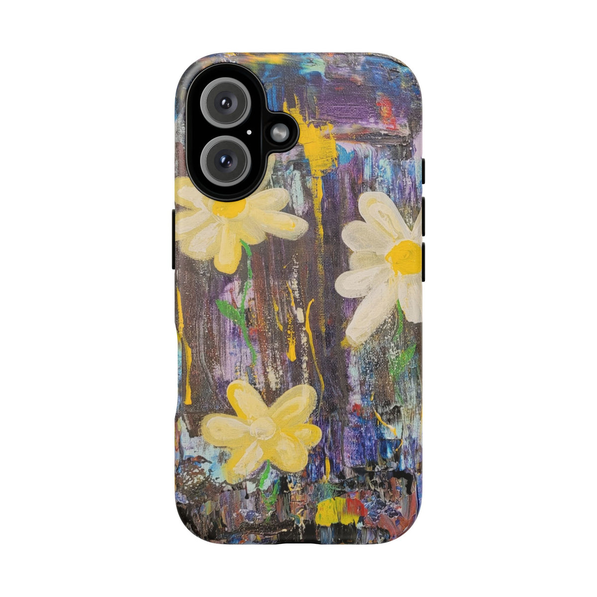 Daisy Original Abstract Painting Phone Case — Floral Art for iPhone, Samsung & Pixel
