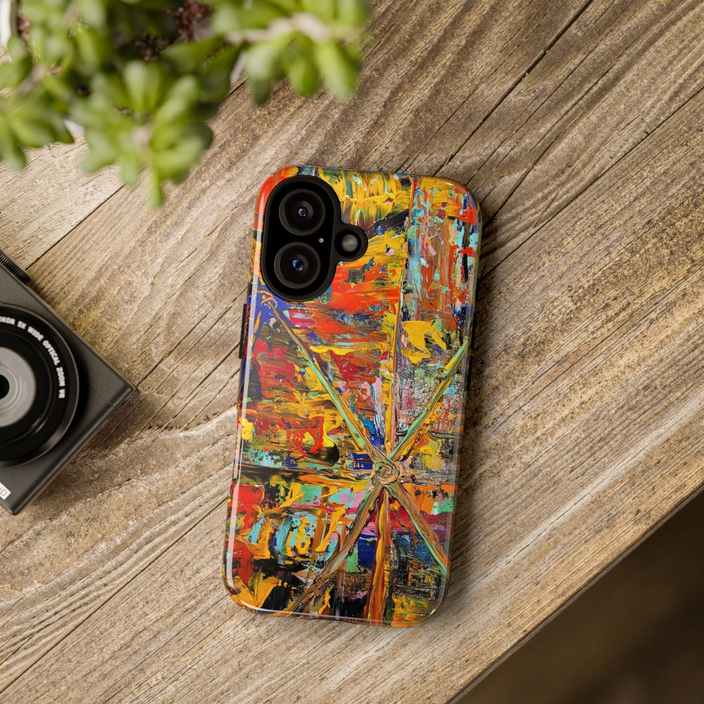 Star burst Abstract Painting Phone Case — Original Art for iPhone, Samsung & Pixel