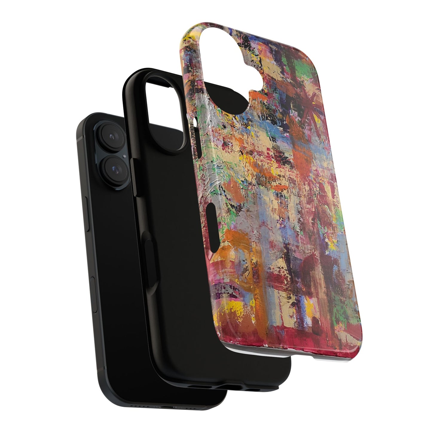 Abstract Expressionist Painting Phone Case — Colorful Original Art for iPhone, Samsung & Pixel