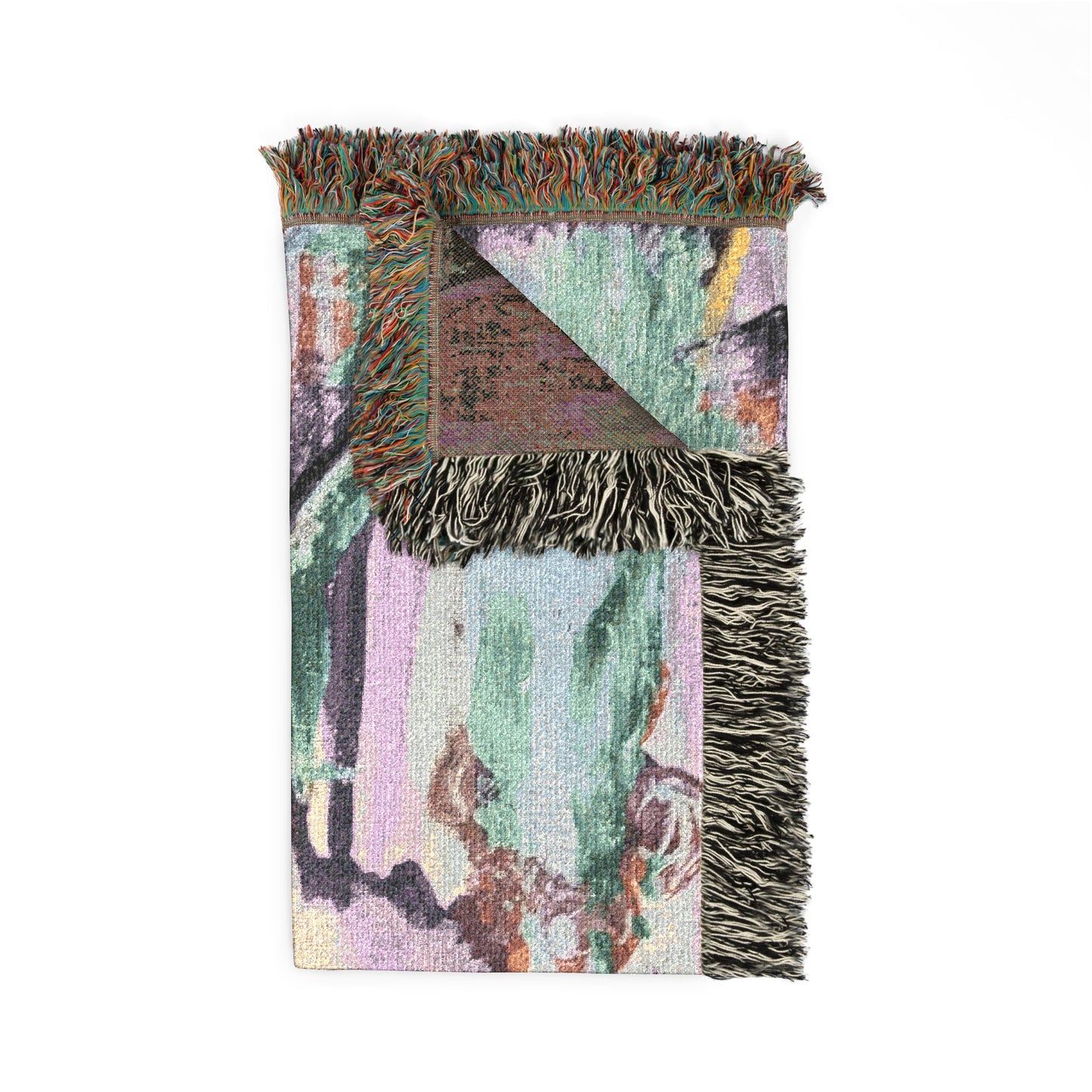 Blush Blossom Abstract Woven Blanket | Original Art Thro