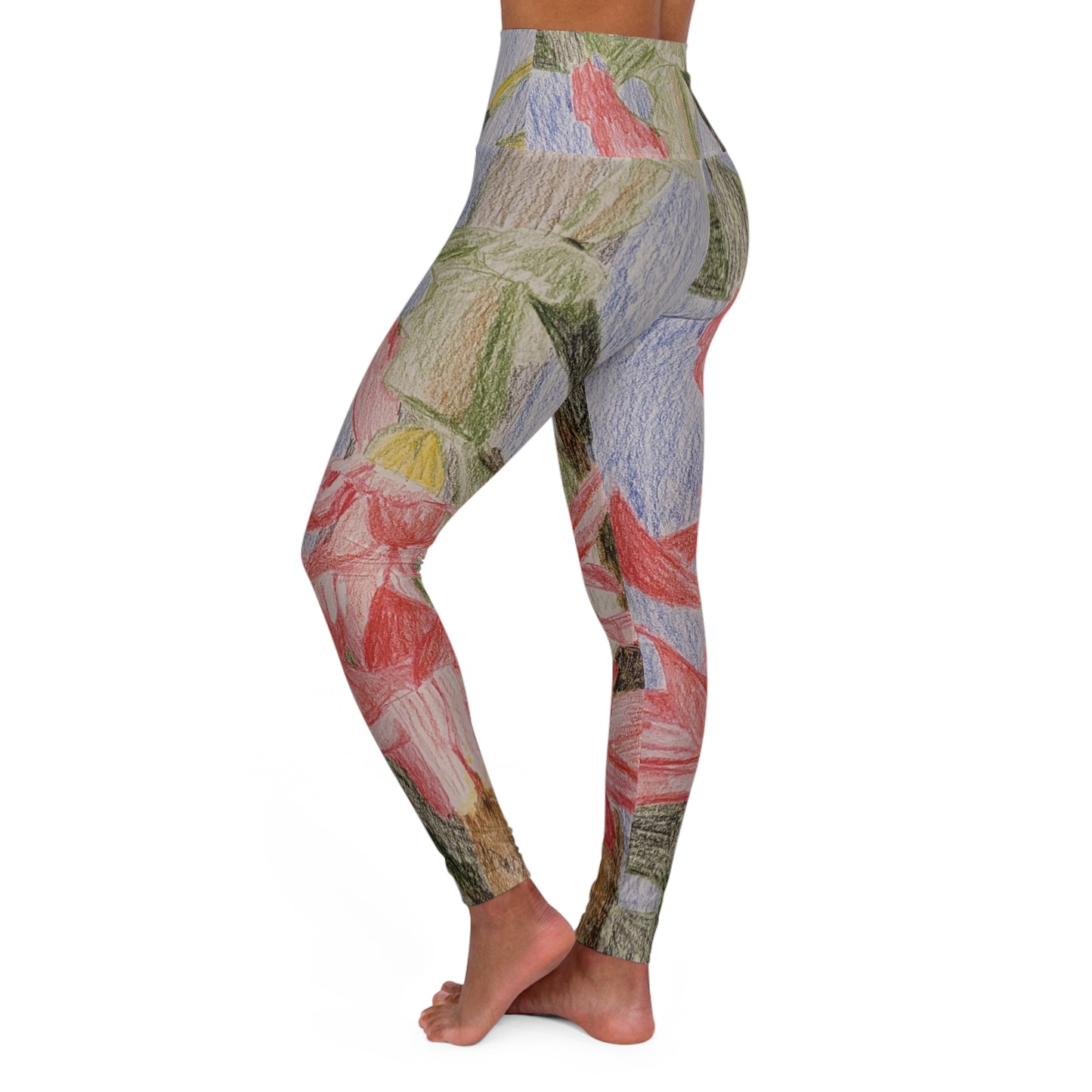 Christmas Cactus - High Waisted Yoga Leggings (AOP)