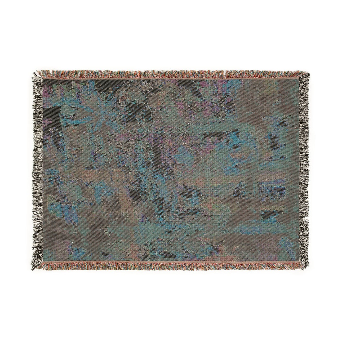 Autumn Mosaic Abstract Woven Blanket | Original Art Throw