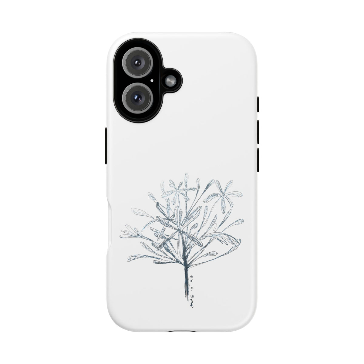 Agapanthus Botanical Line Drawing Phone Case — Minimalist Floral Art for iPhone, Samsung & Pixel