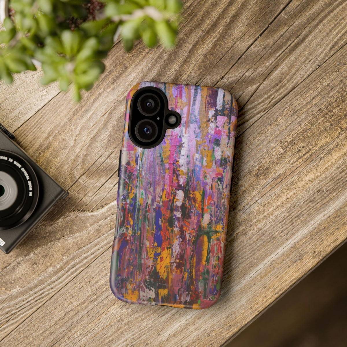 Hidden Garden Original Abstract Painting Phone Case — Colorful Art for iPhone, Samsung & Pixel