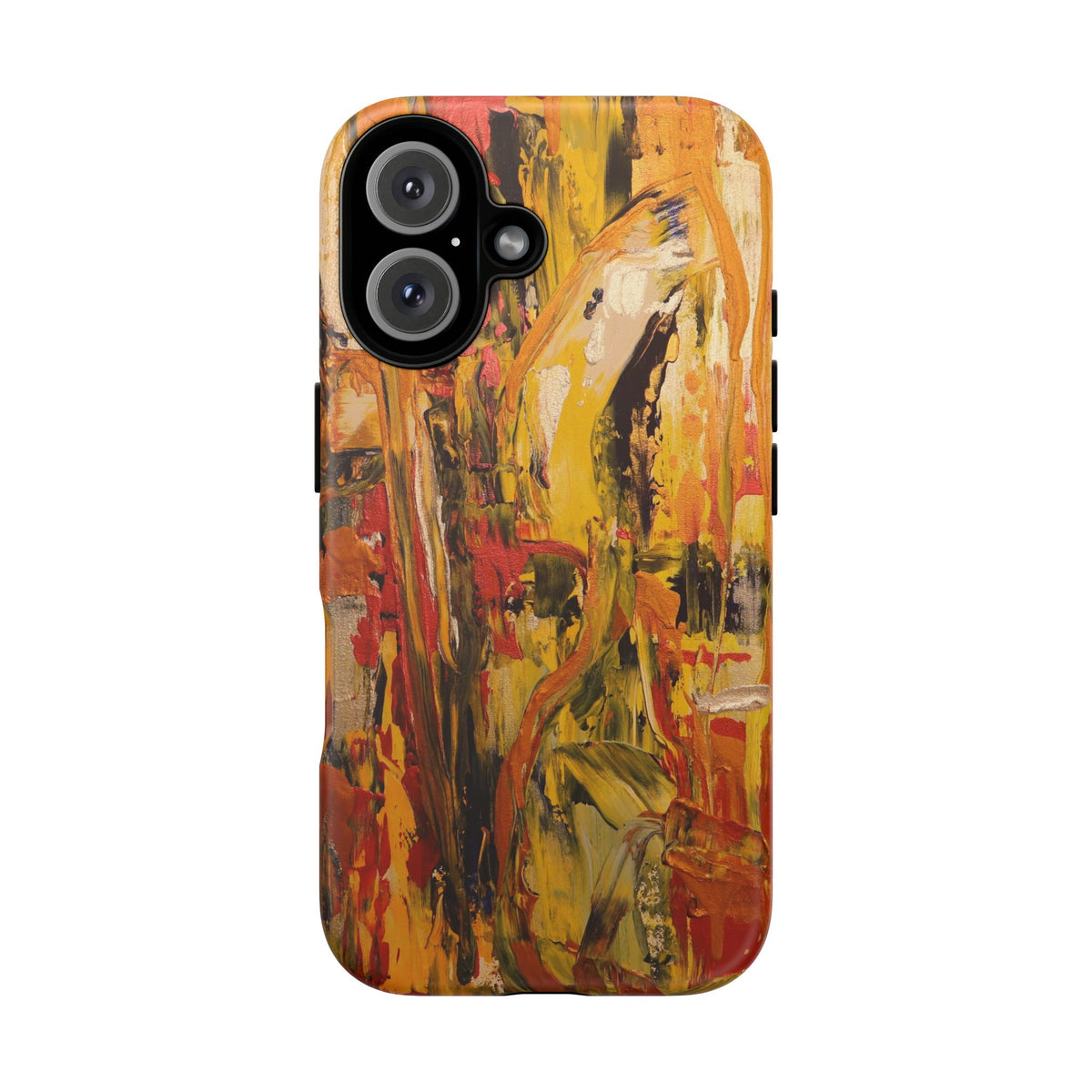 Gold & Amber Abstract Painting Phone Case — Original Art for iPhone, Samsung & Pixel