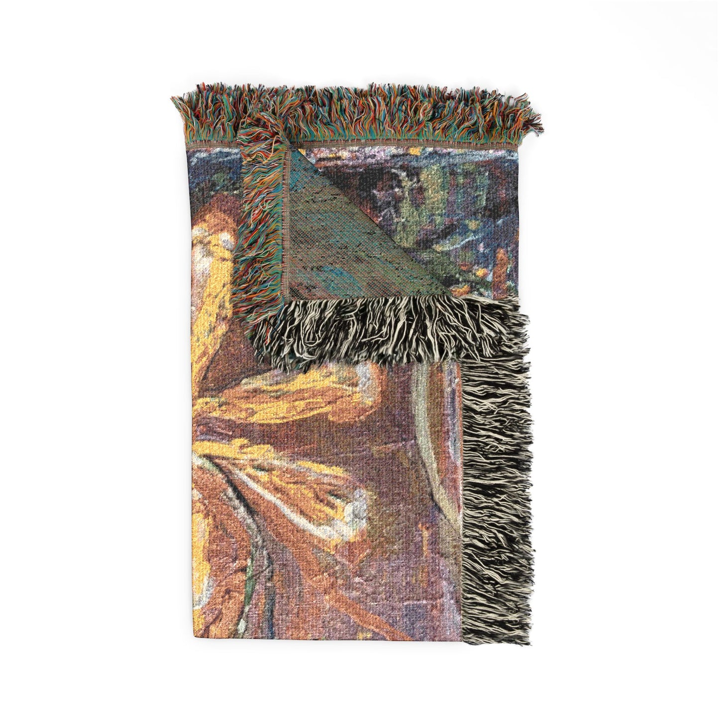 Wild Floral Abstract Woven Blanket | Original Art Throw