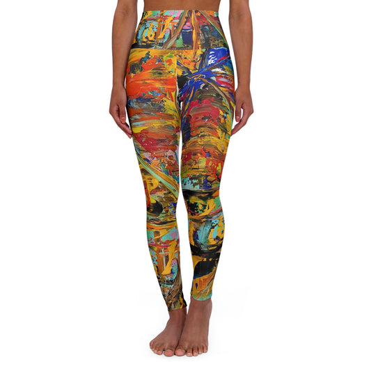 Ascending Star - High Waisted Yoga Leggings (AOP)