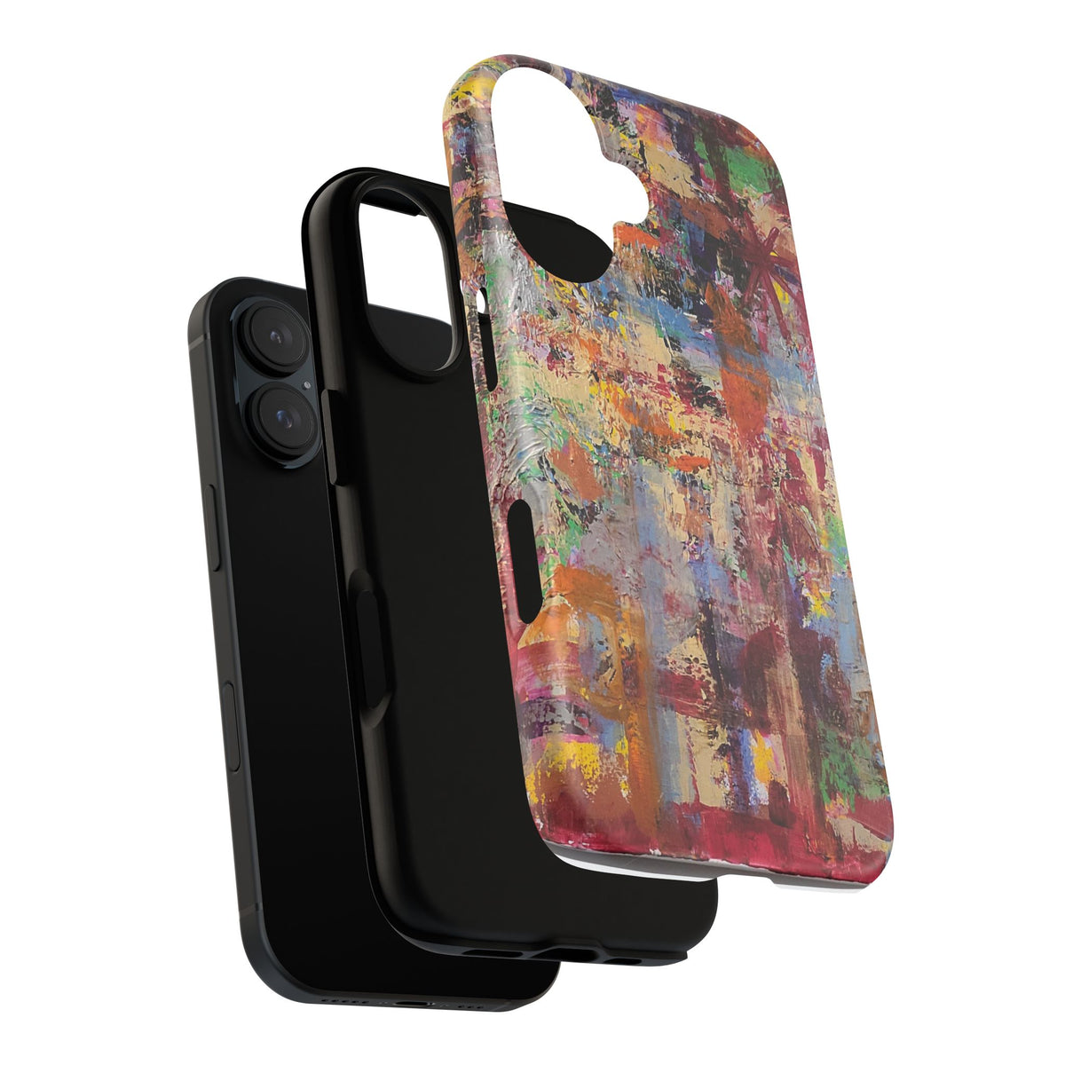 Abstract Expressionist Painting Phone Case — Colorful Original Art for iPhone, Samsung & Pixel