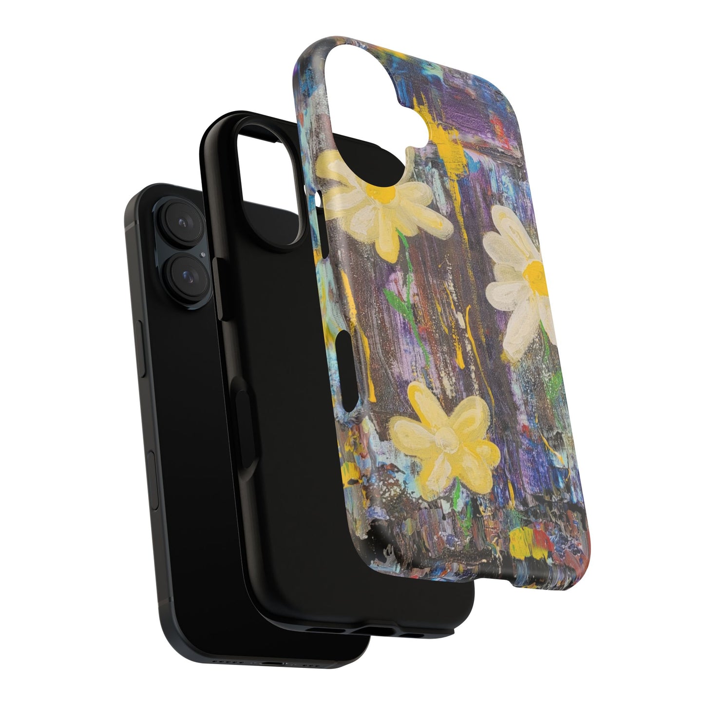 Daisy Original Abstract Painting Phone Case — Floral Art for iPhone, Samsung & Pixel