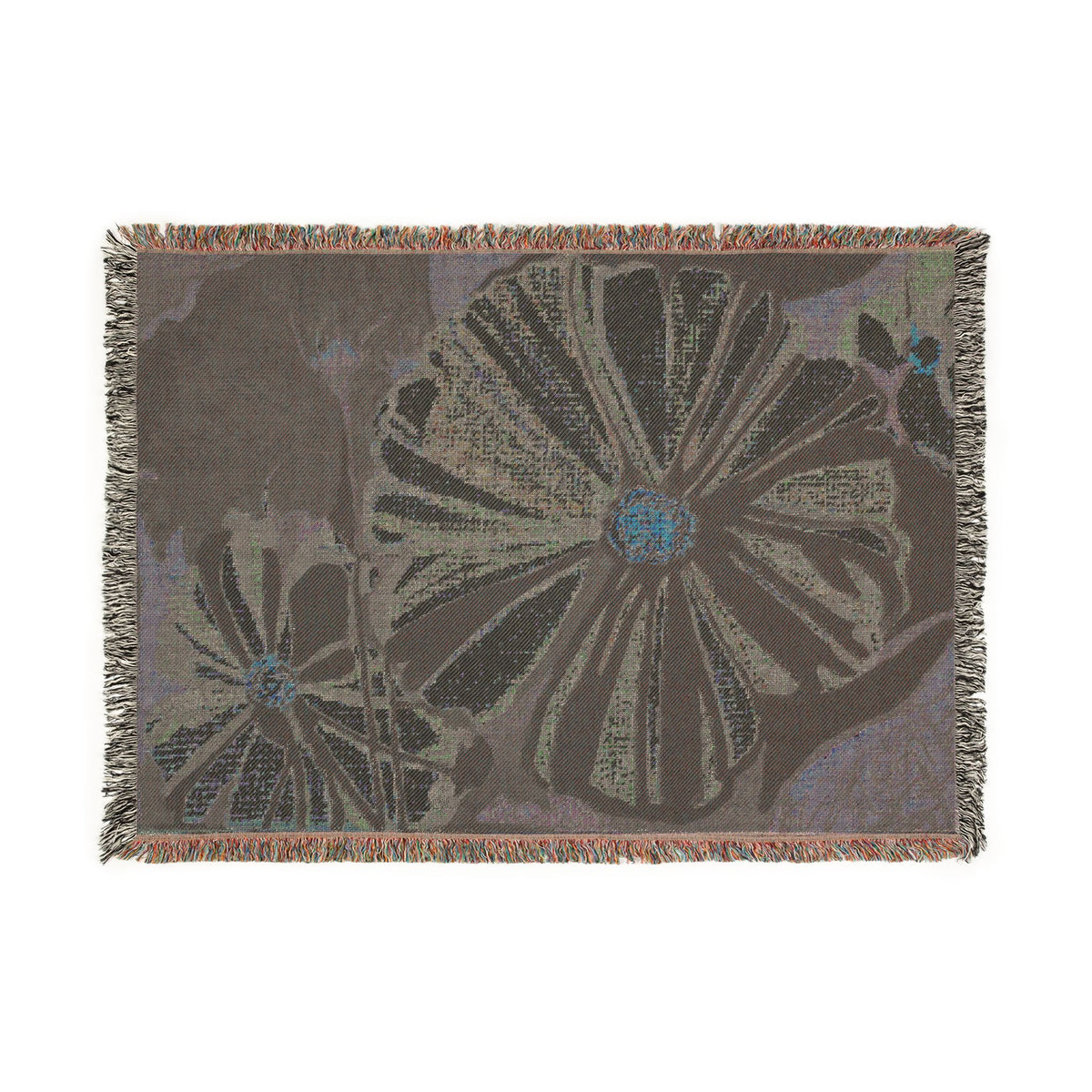 Cosmos Blooms original art Woven Blanket